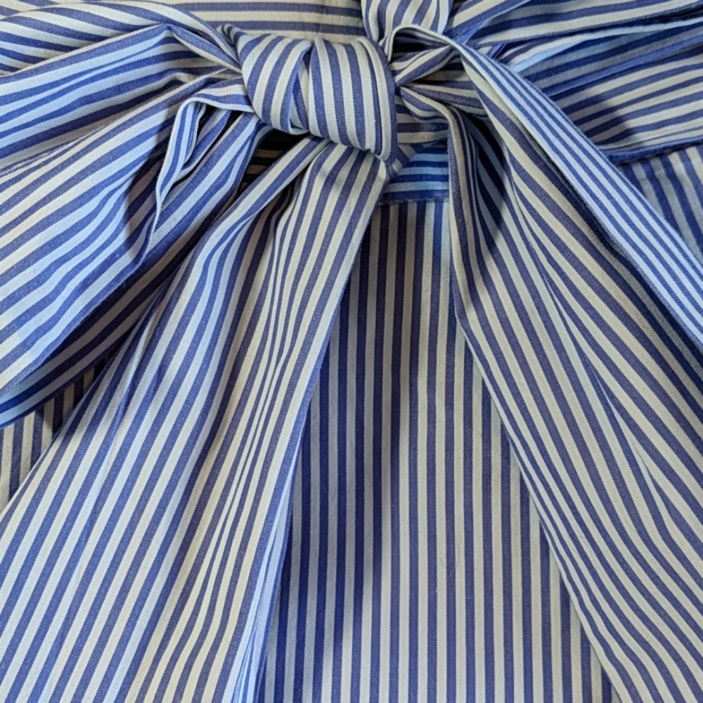 J. Crew Blue Pinstripe Mini Skirt - Picture 4 of 5